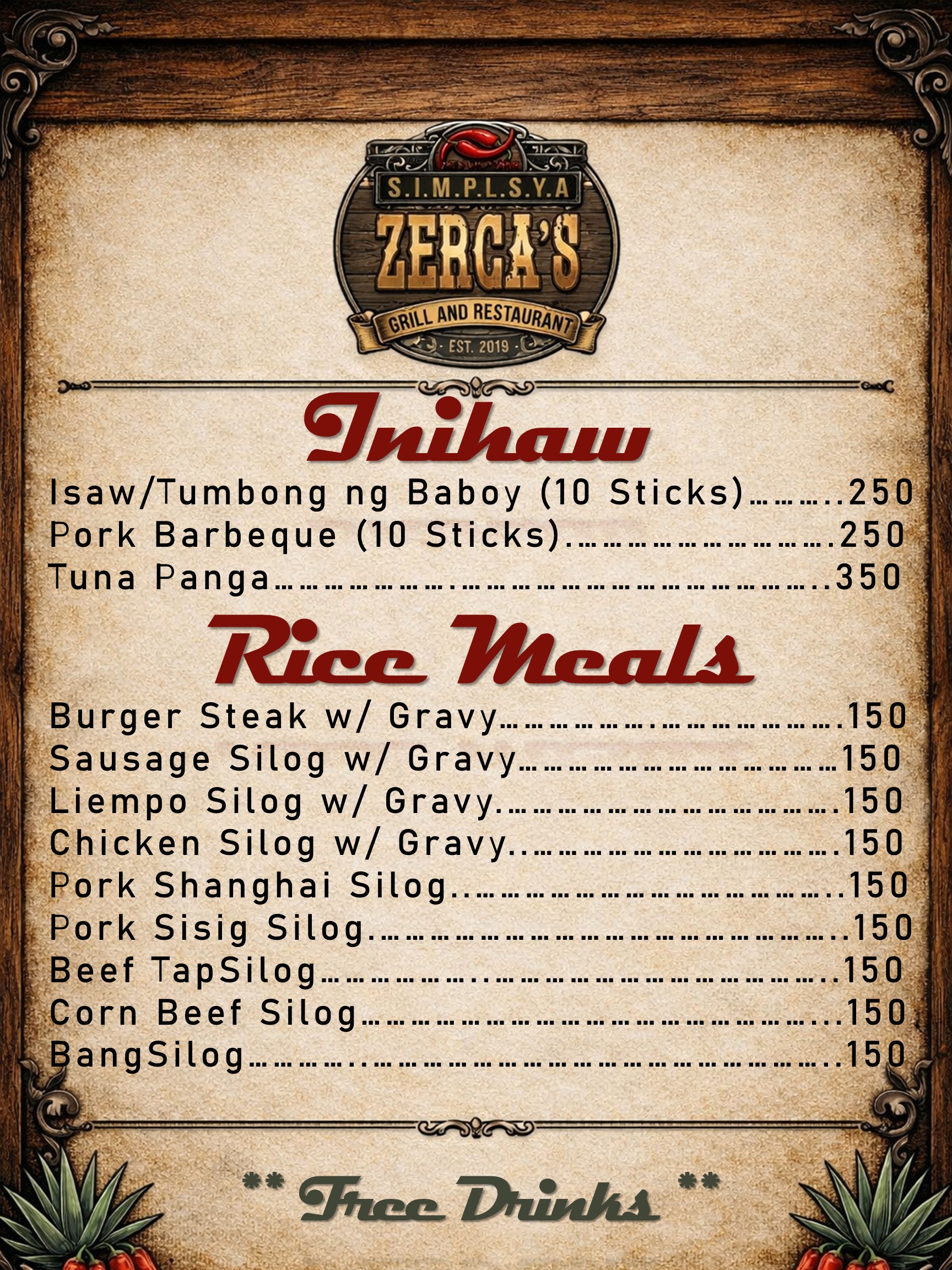 Restaurant menu photo 3