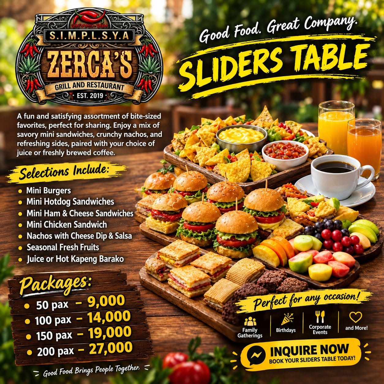 Gourmet sliders